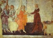 Venus and the Three Graces presenting Gifts to Young Woman Botticelli